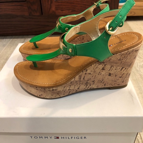 Tommy Hilfiger Shoes | Tommy Hilfiger Nwt Cork Wedge Sandals | Poshmark